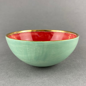 Small Bowl with Heart - Red / Turquoise