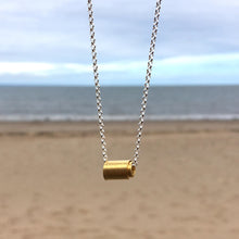 Load image into Gallery viewer, Rolled Wave Pendant - Gold Plated Silver

