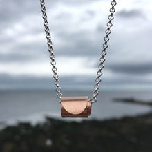 Load image into Gallery viewer, Rolled Wave Pendant - Rose Gold Plated Silver
