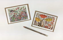 Load image into Gallery viewer, Set of Notecards - Lichen &amp; Thrift by Angie Lewin
