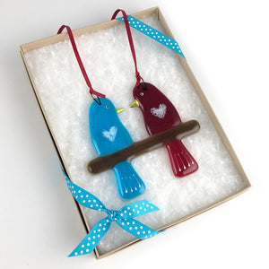 Love Birds in Gift Box - Various Colours