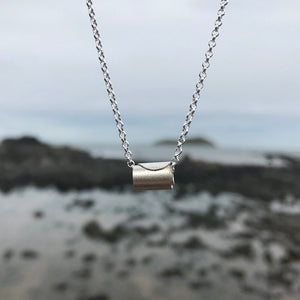 Rolled Wave Pendant - Silver